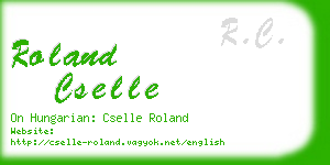 roland cselle business card